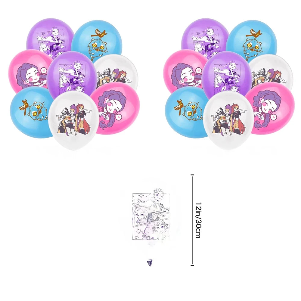 Demon Hunters Party Favor Birthday Party Decoration Disposable Tableware Bracelet Stamps Baby Shower Christmas Halloween Wedding