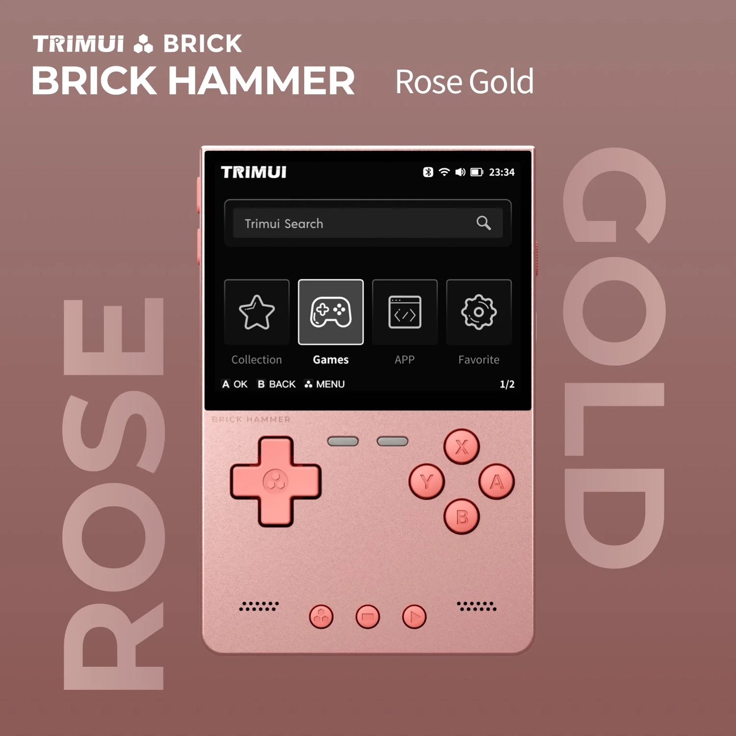 TRIMUI BRICK Video Game Console CNC Aluminum Alloy 3.2''IPS Screen A133P Linux OS TRIMUIUI LED Lighting Free Keycaps Player Gift