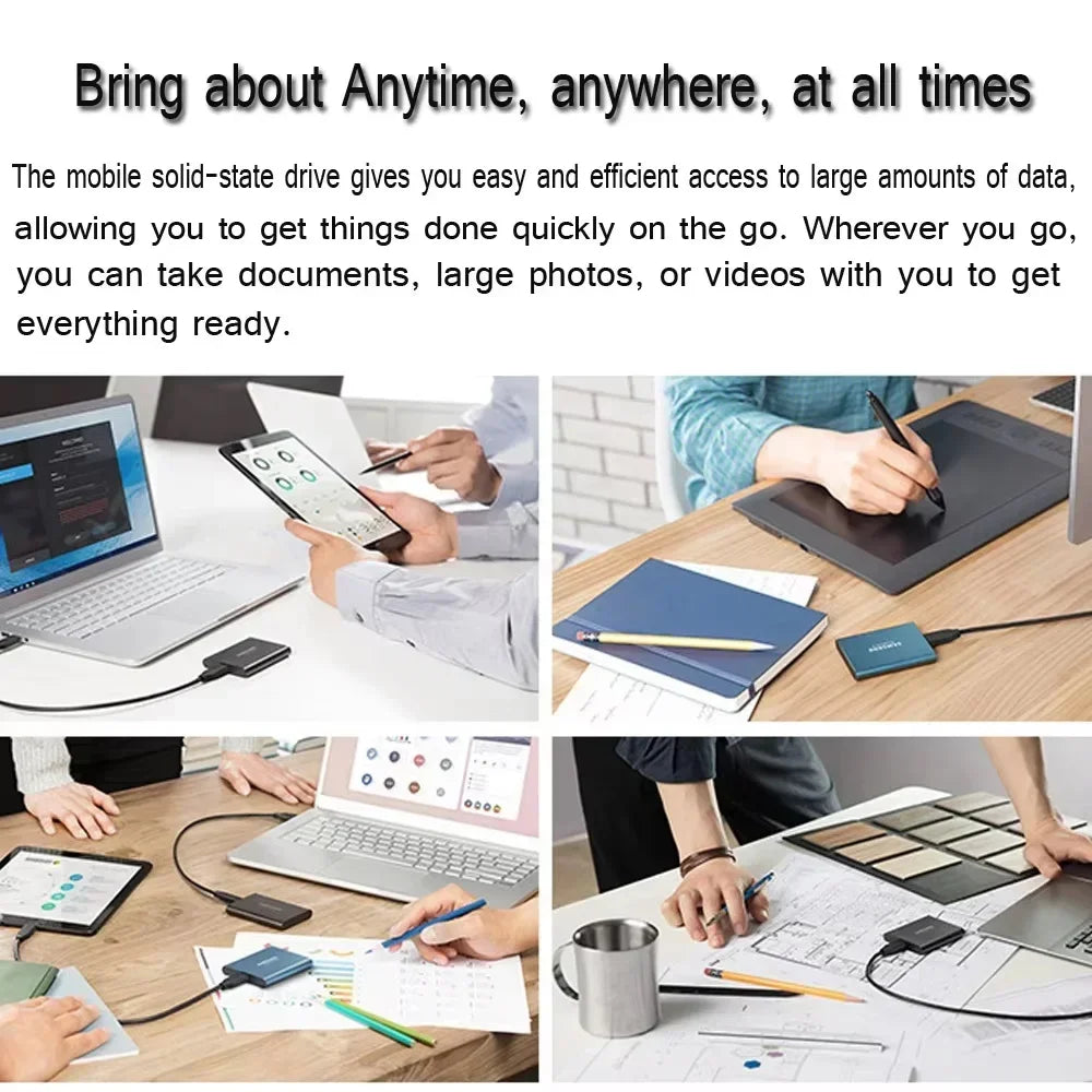 Original Hard Disk 1TB External Hard Drive 2TB High Speed Portable SSD 16TB High Capcity Solid State Drive for Laptop/Phone/Mac