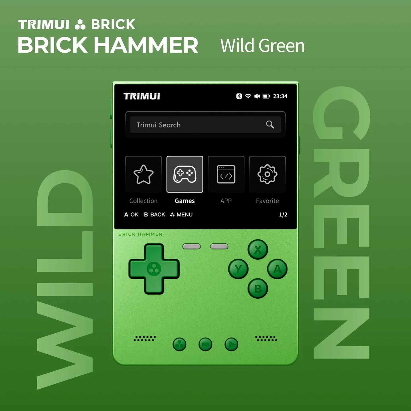 TRIMUI BRICK Video Game Console CNC Aluminum Alloy 3.2''IPS Screen A133P Linux OS TRIMUIUI LED Lighting Free Keycaps Player Gift