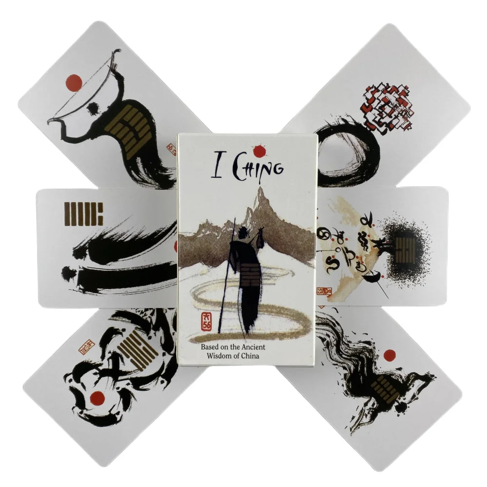 I Ching Tarot Cards Wisdom Of China A 64 Oracle English Visions Divination Edition Deck Borad Playing Games