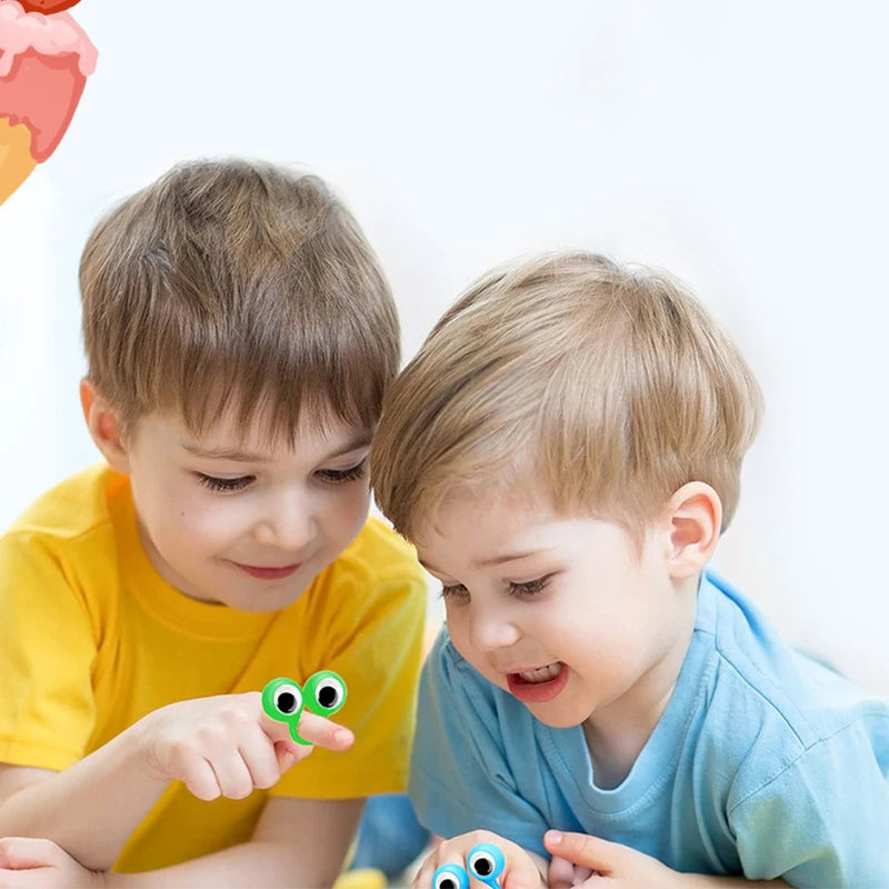 20pcs Wiggle Eyeball Finger Puppet Plastic Rings Toys for Kids Birthday Party Favor Practical Jokes Games Gifts Bag Fillers