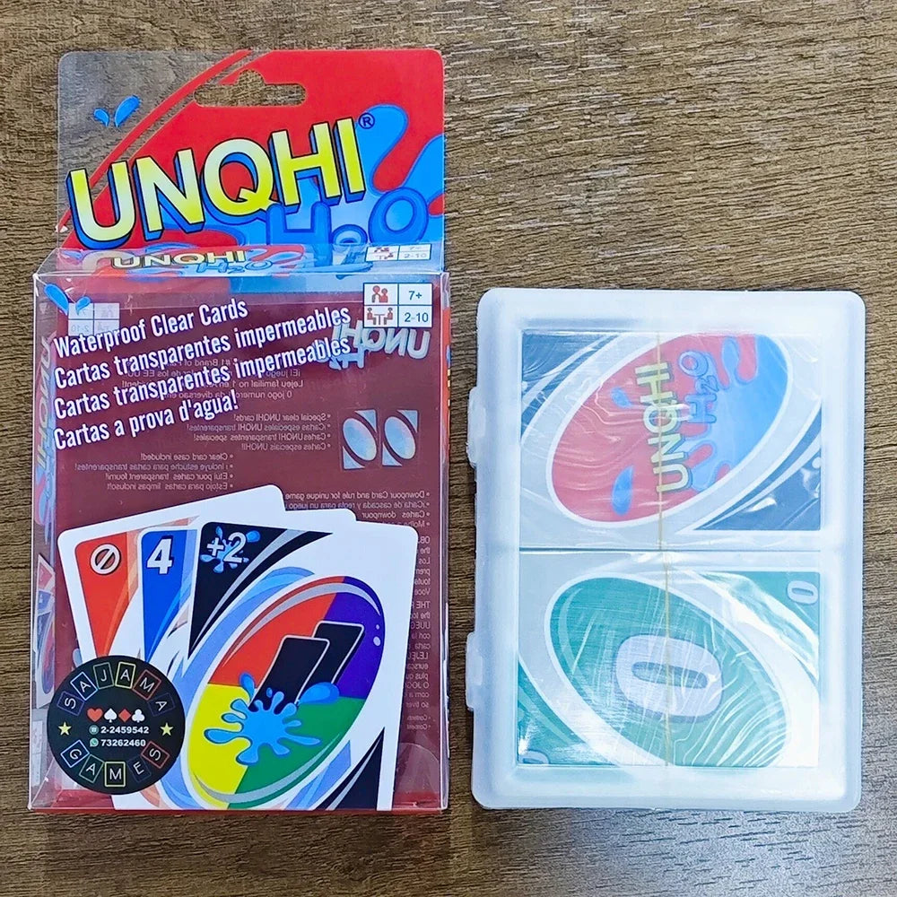 108pcs Board Games UNQHI H2O Card Game WaterProof Pressure Proof PVC Plastic Transparent Kids Toys Playing Cards