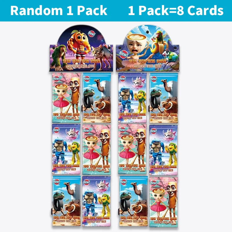 Funny Tungtungtung Sahur Cards Brainrot Italian Game Tralalero Tralala Card Photo Collection Kids Party Cosplay Classic Toy Gift