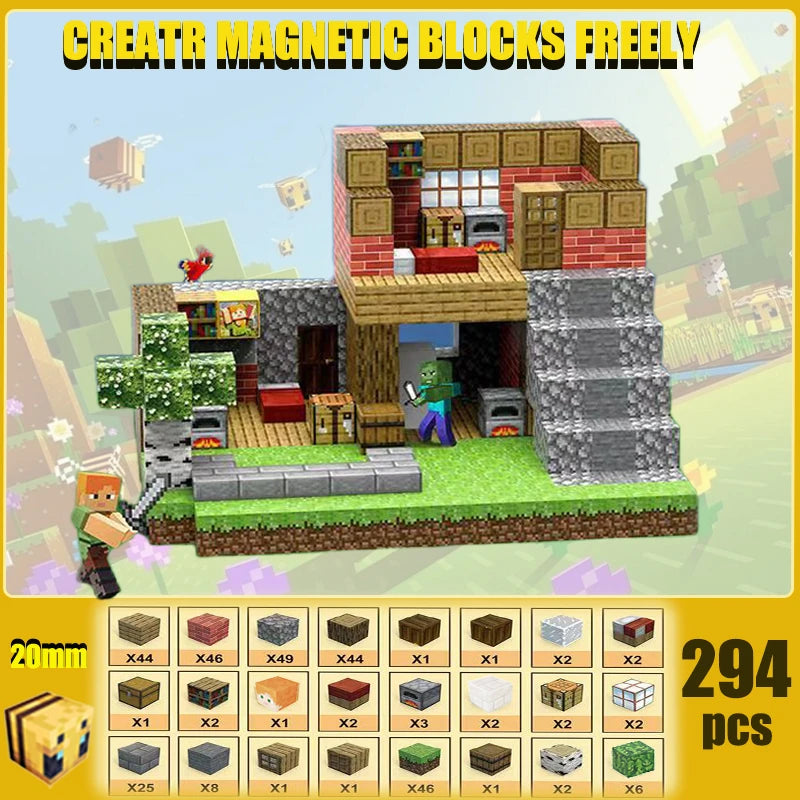 Magnetic building blocks, suitable for boys and girls, a set of magnetic cubes for children over 3 years old, DIY, STEM toys