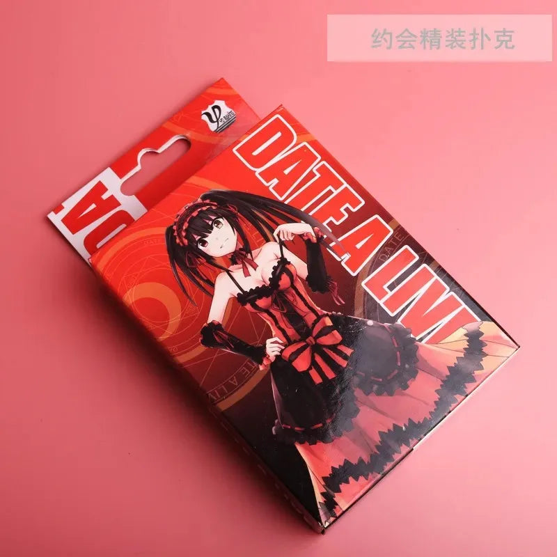 54Pcs Cards Anime Genshin Impact Cosplay Board Game Cards Jujutsu Bleach Hardcover Poker Toy Gift With Box