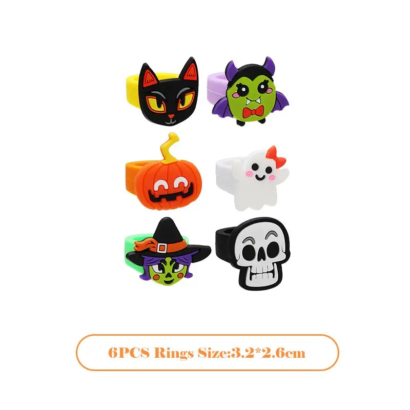 Halloween Toys Random Gyroscope Pumpkin Shell Ruler Gift Bags Simulated Spider Ghost Power Car Halloween Party Favors For Kids