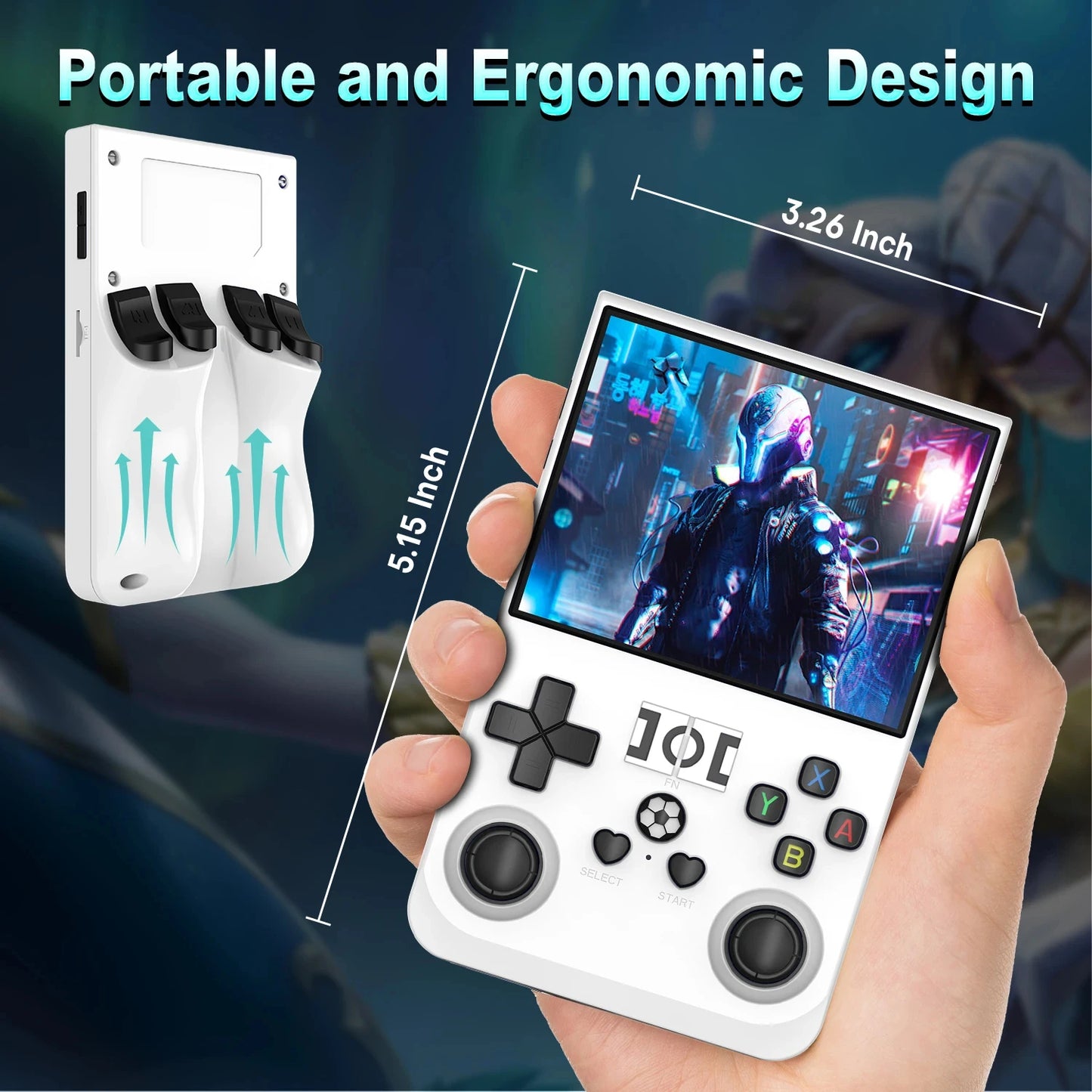 AISLPC R36PRO Retro Handheld: 3.5" IPS, 64/128GB/30000+ Classics Game Linux OS Crisp HD Visuals Expandable 256GB TF Card Support