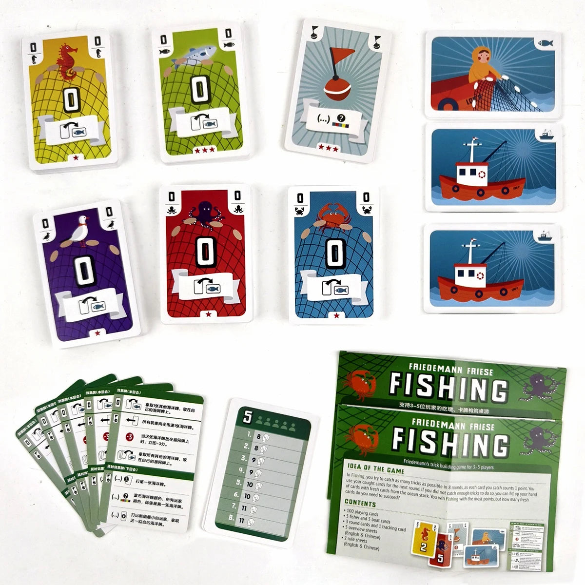 2025 New Board game Fishing  3-5 players 40-60min Family/Party Funny Table Game Friends Entertainment Cards Game