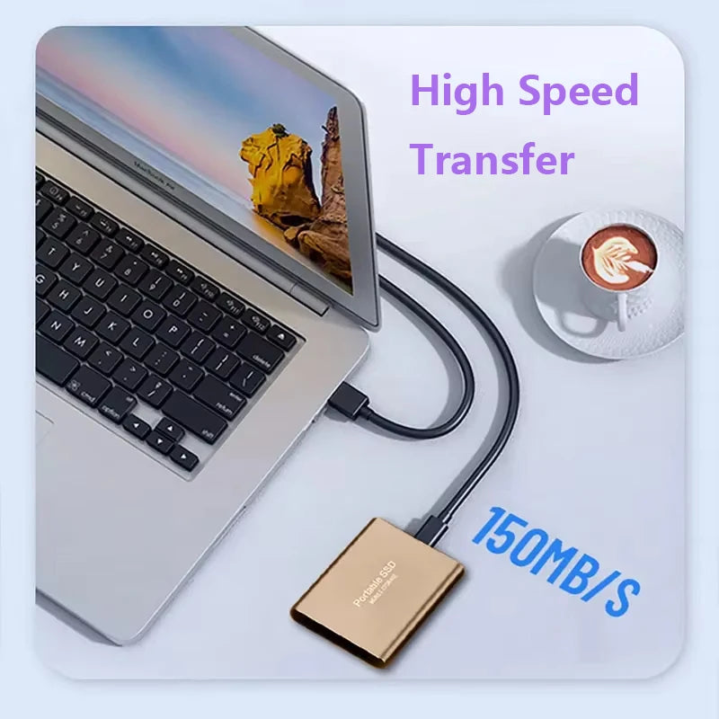 Original Hard Disk 1TB External Hard Drive 2TB High Speed Portable SSD 16TB High Capcity Solid State Drive for Laptop/Phone/Mac
