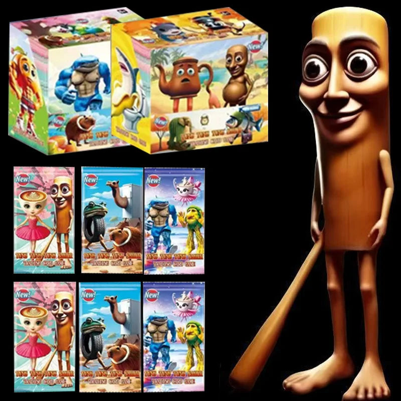 Funny Tungtungtung Sahur Cards Brainrot Italian Game Tralalero Tralala Card Photo Collection Kids Party Cosplay Classic Toy Gift