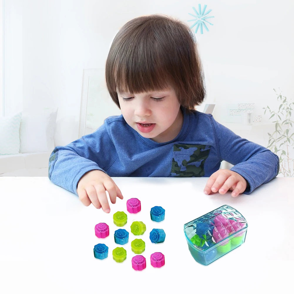 12pcs Korea Traditional Play Game Gonggi Jack Stone Pebbles Set Box Exercise Colorful Fun Stress Relief Toy for Kids and Adults