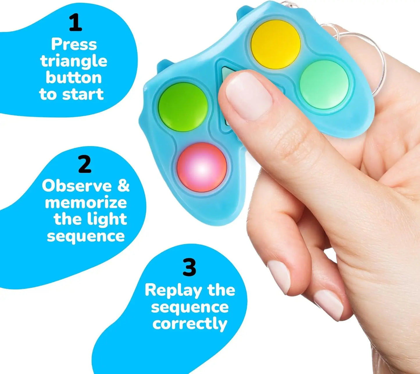 5-50PCS Memory Training Game for Kids Clearance Button Toy Mini game Video Game Party Favors School Birthday Gift Class Prizes