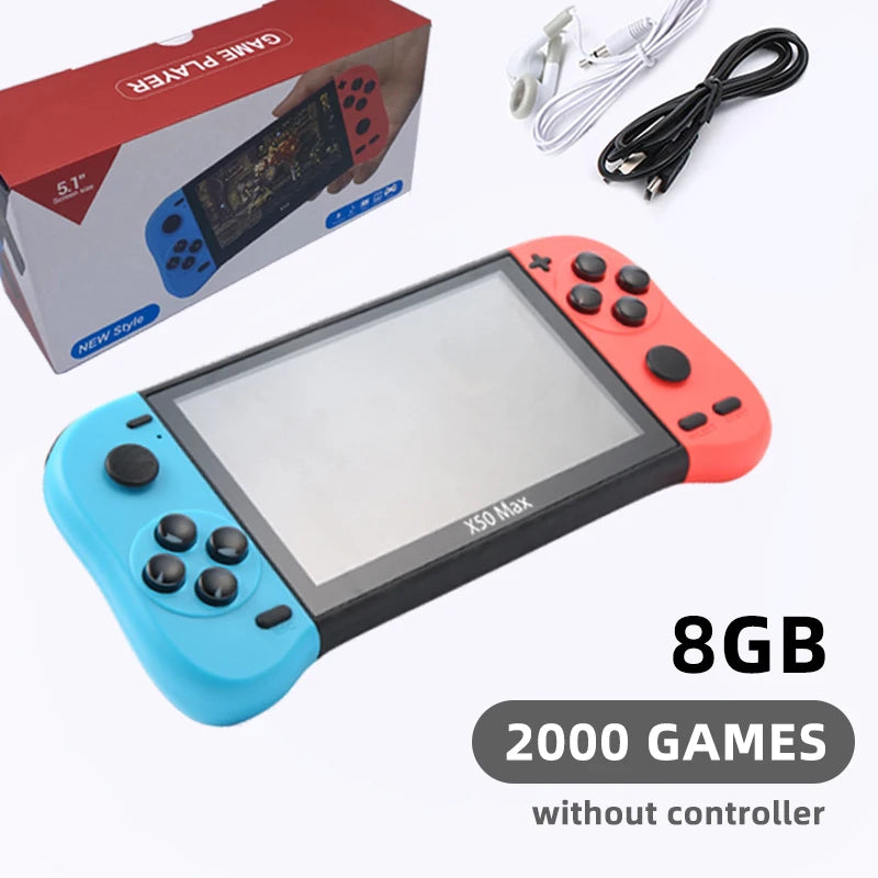 VILCORN X50 MAX Handheld Game Console for PS1 Retro Games Kids Video Game Player for GBA/SNES Portable Audio Gaming Console