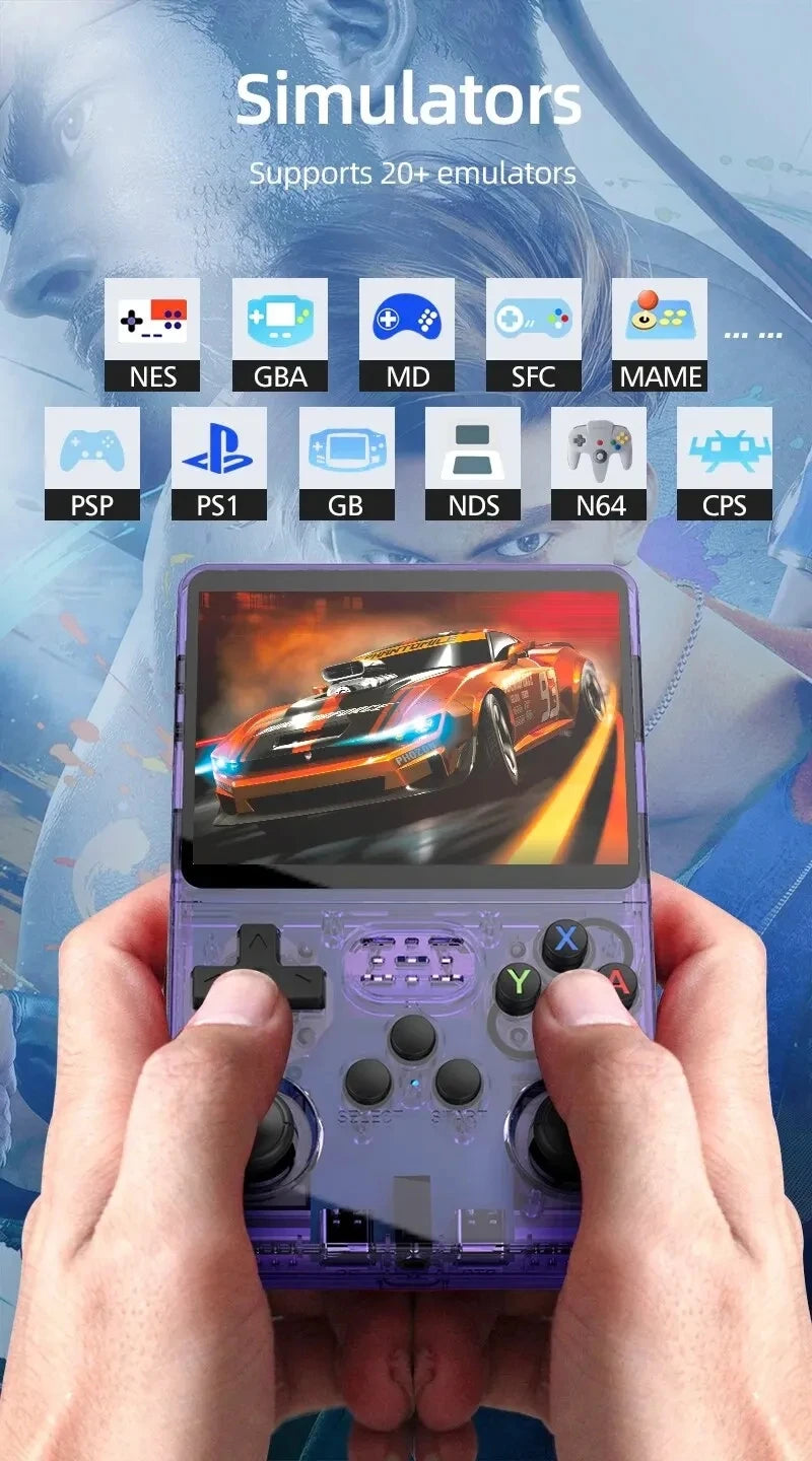 R36S new retro game console 3.5-inch Linux open-source system portable handheld game console with 128GB large memory