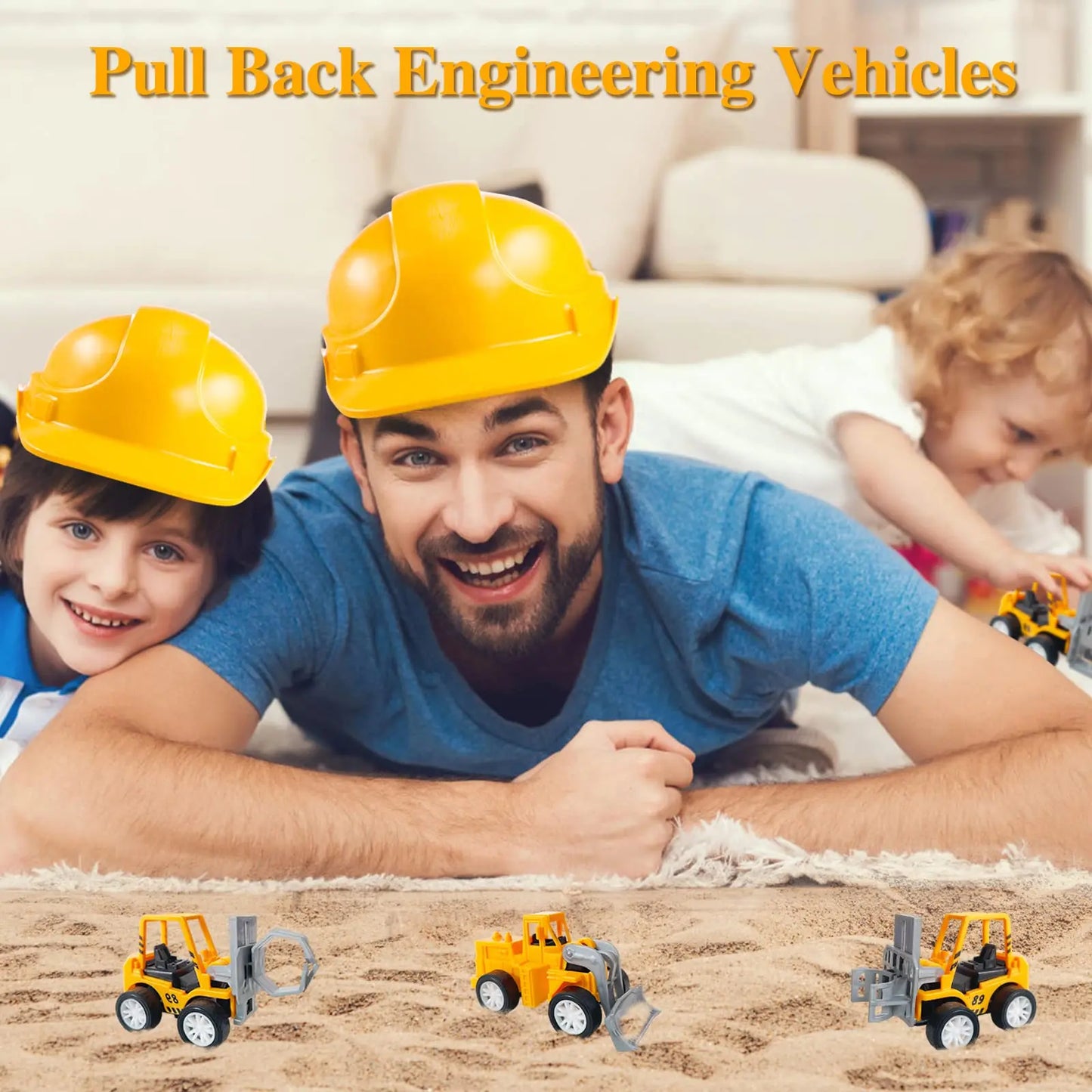 Kids Construction Party Favors for Boys Construction Vest Hat toys Worker Costumes Dress Up Construction Birthday Party Supplies