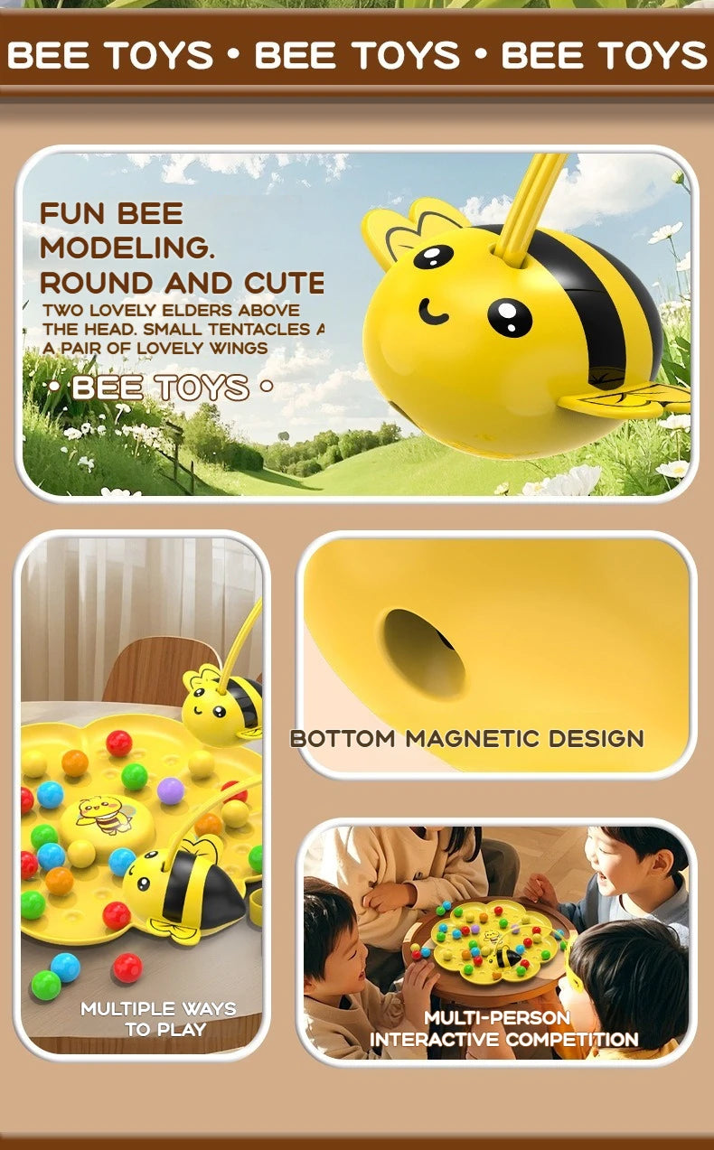 Hot Little Bumblebee Board Game Puzzle Fishing Toys Interactive Educational Magnetism Toys For Kids Christmas Gift Family Game