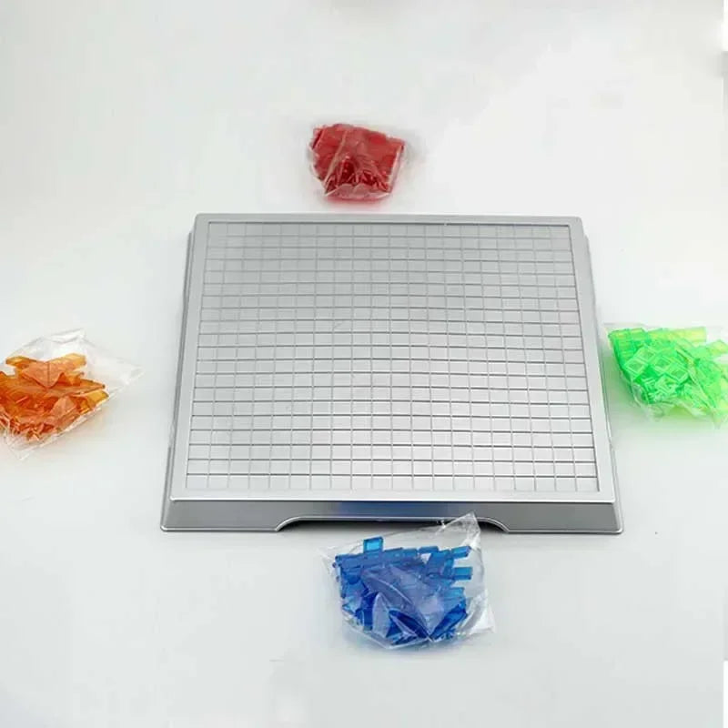 Children Intellectual Puzzle Strategy Board Educational Toys Colored Squares Game Kids Family Party Indoor Desktop Jigsaw Games