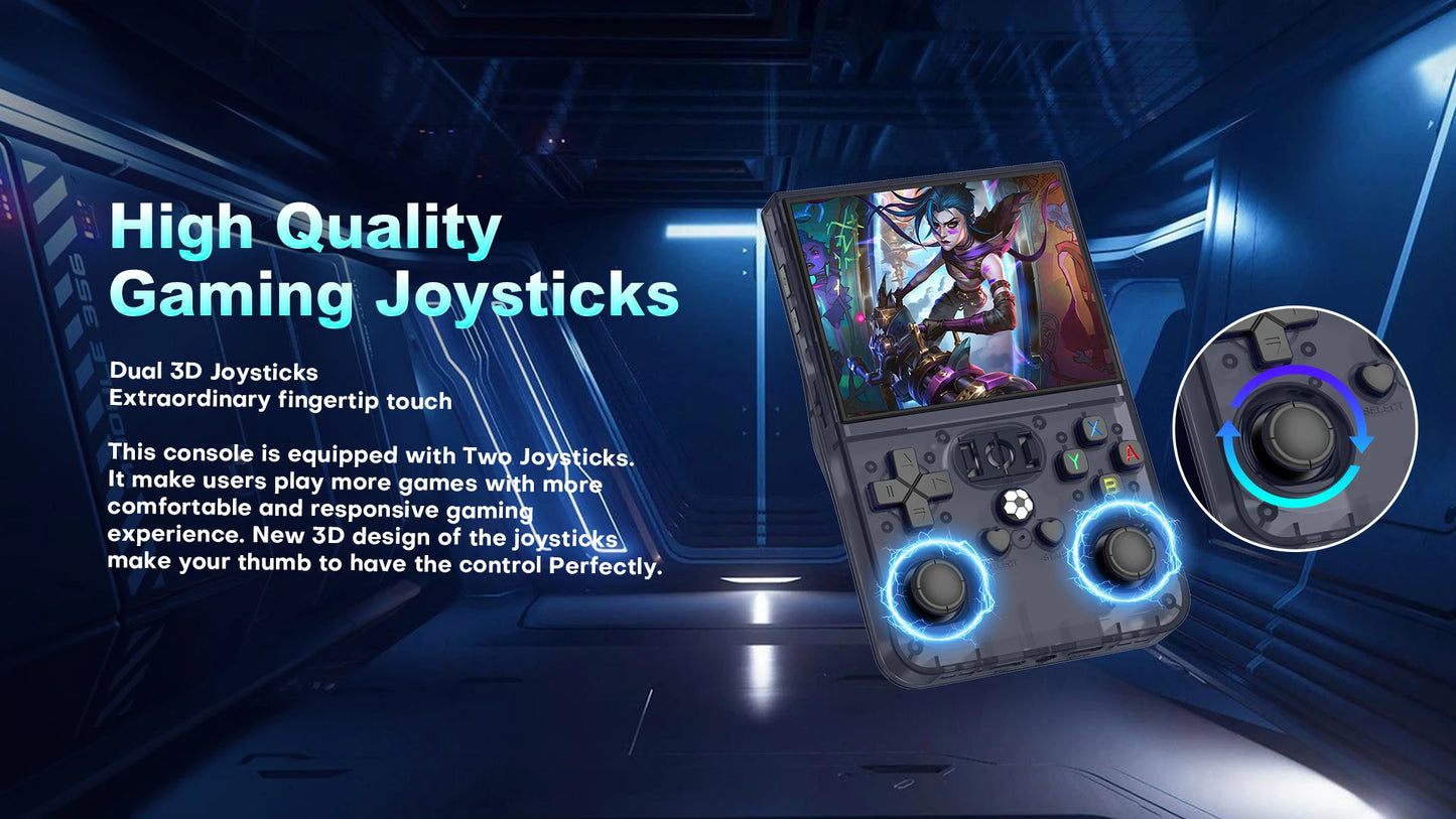 AISLPC R36PRO Retro Handheld: 3.5" IPS, 64/128GB/30000+ Classics Game Linux OS Crisp HD Visuals Expandable 256GB TF Card Support