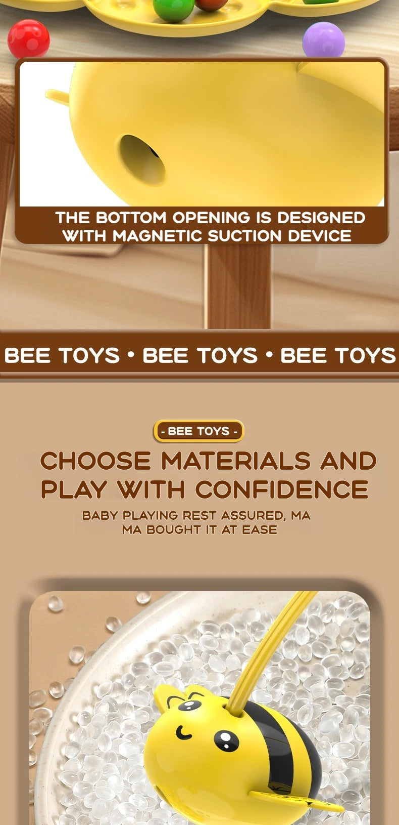 Hot Little Bumblebee Board Game Puzzle Fishing Toys Interactive Educational Magnetism Toys For Kids Christmas Gift Family Game