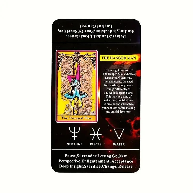 1 Box Tarot with Keywords Tarot Deck Divination Board Game Family Party Entertainment Cards for Beginners And Collectors