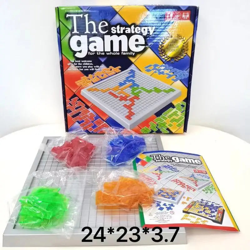 Children Intellectual Puzzle Strategy Board Educational Toys Colored Squares Game Kids Family Party Indoor Desktop Jigsaw Games