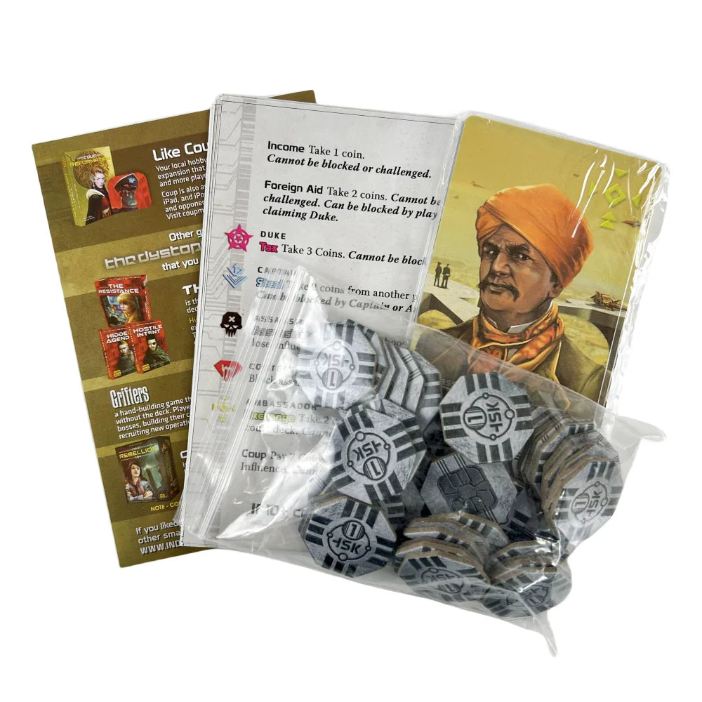 English Coup Card Game Holding Resistance Mission Board Deck Card For Party