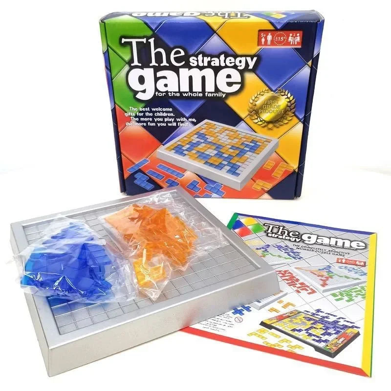 Children Intellectual Puzzle Strategy Board Educational Toys Colored Squares Game Kids Family Party Indoor Desktop Jigsaw Games