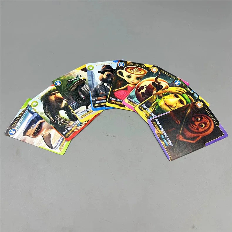Funny Tungtungtung Sahur Cards Brainrot Italian Game Tralalero Tralala Card Photo Collection Kids Party Cosplay Classic Toy Gift