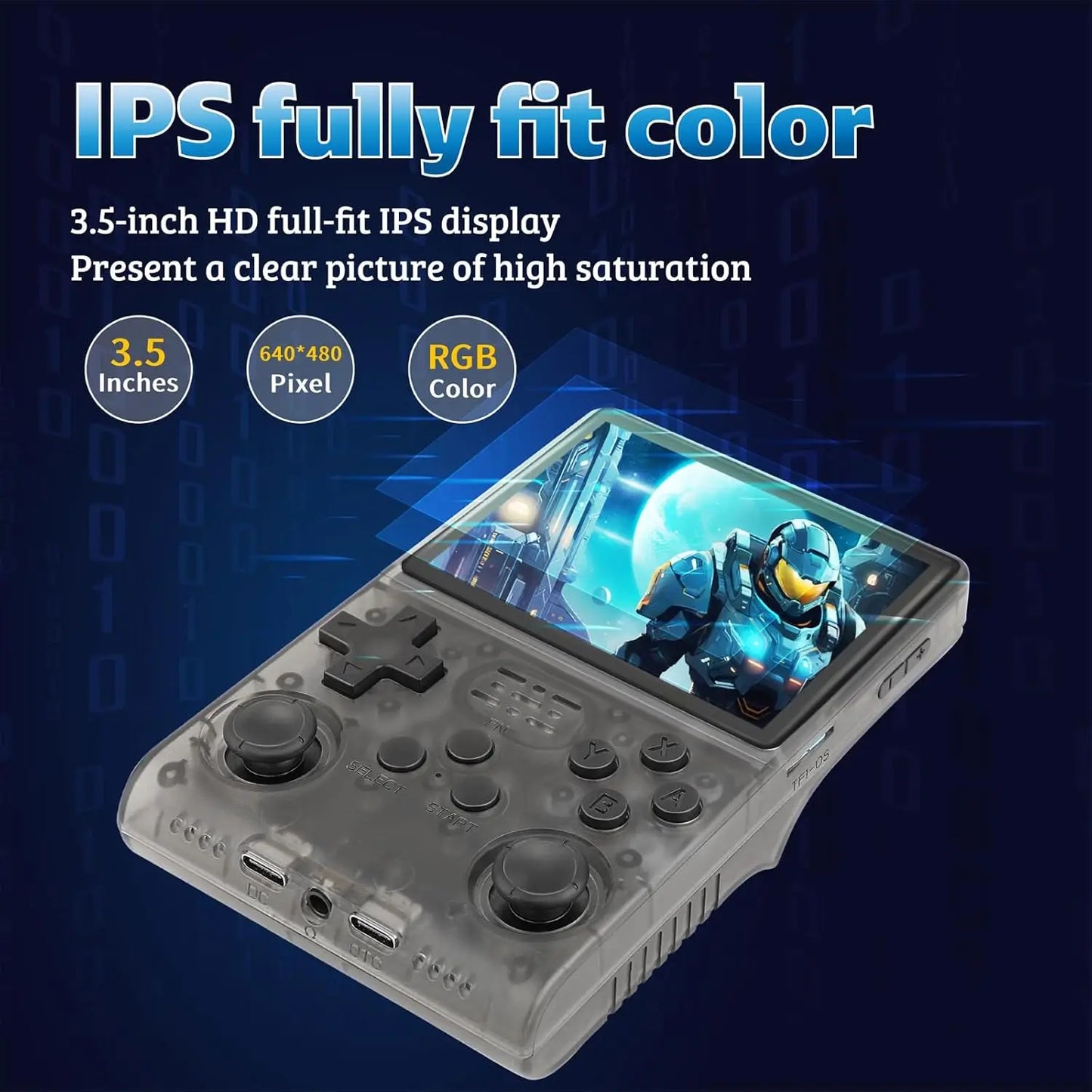 R40S Pro Game Console Retro Handheld Game Linux System 3.5 Inch IPS Screen Mini Potable Pocket Video Game Consola 256G Game Kid