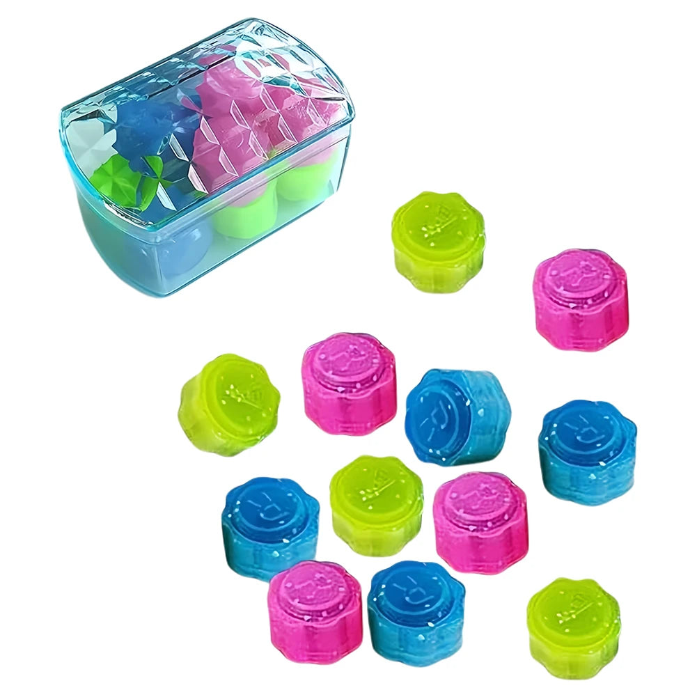 12pcs Korea Traditional Play Game Gonggi Jack Stone Pebbles Set Box Exercise Colorful Fun Stress Relief Toy for Kids and Adults