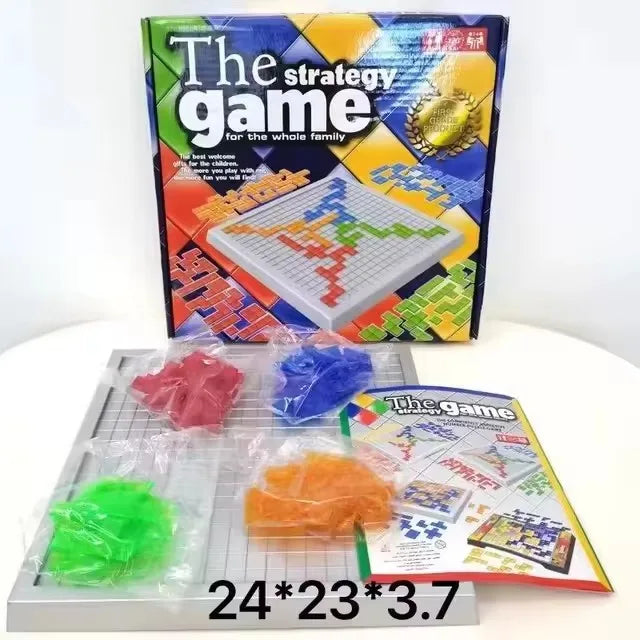 Children Intellectual Puzzle Strategy Board Educational Toys Colored Squares Game Kids Family Party Indoor Desktop Jigsaw Games