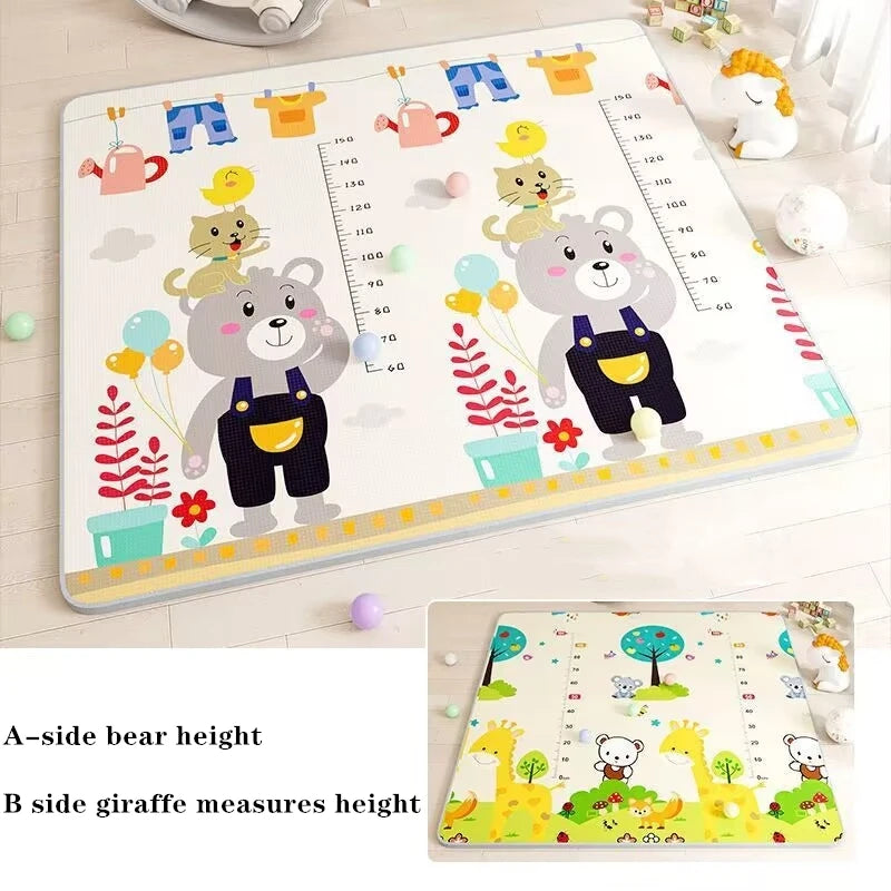 200x180/180x150/180x120cm Play Mat for Children's Thick Safety Mat Friendly Crawling Play Mats Folding Mat Carpet Rug Playmat