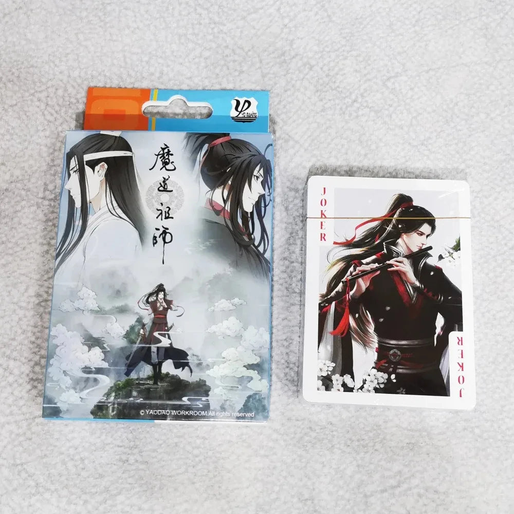 54Pcs Cards Anime Genshin Impact Cosplay Board Game Cards Jujutsu Bleach Hardcover Poker Toy Gift With Box