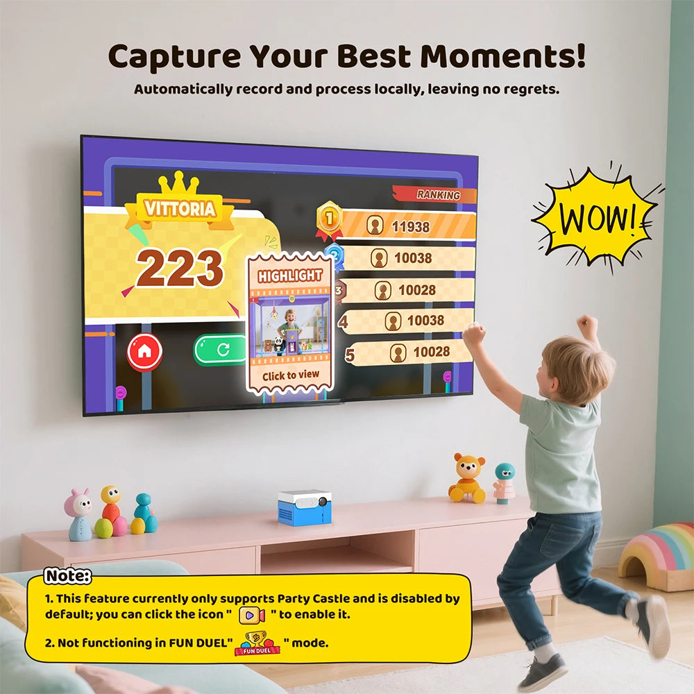 KINHANK MotionX Gaming Console with 20+Games for Kids & Families,Continuous Updates,Plug & Play Indoor Active Play System